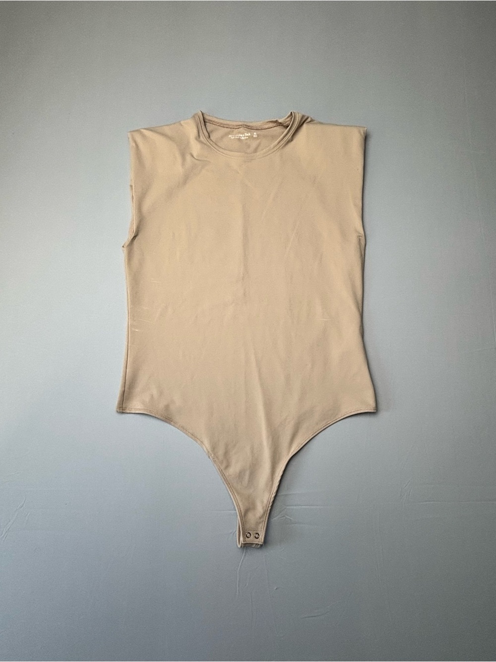 Abercrombie & Fitch Soft A&F Collection Beige Bodysuit XL Minimalist Stretch